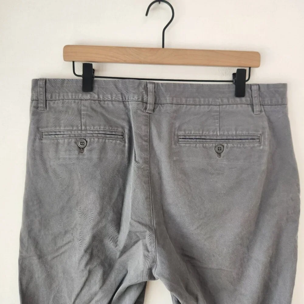 Bonobos Grey Chino Pants Slim Trousers Career Business Casual Men's 36x30